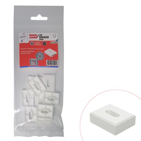 Rosace 5mm pour clipea gris 10 pièces