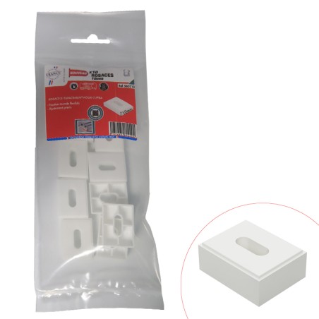 Rosace 10mm pour clipea gris 10 pièces
