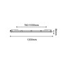 Réglette LED étanche HYDRON IP65 120cm 20-31-36W 4000K