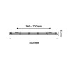Réglette LED étanche HYDRON IP65 150cm 25-31-40-50W 4000K