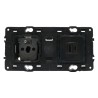 Prise double 2P+T surface + USB Type A et Type C Céliane