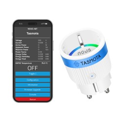 Prise Connecté Wi-Fi Tasmota pré-installé 10A - NOUS A8T