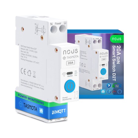 Module WIFI TASMOTA Rail DIN 20A + Mesure de consommation