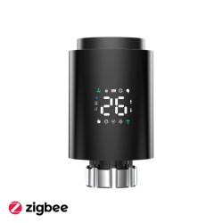 Tête thermostatique connectée Zigbee noir OLTRIX DOMTETE02