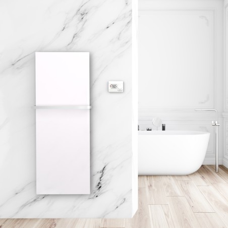 Radiateur Design verre trempé blanc STELHYS