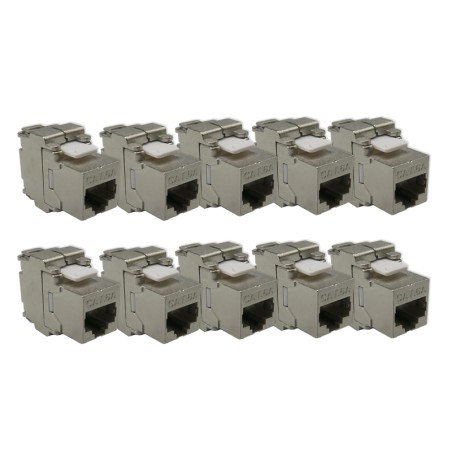 Lot de 10 Connecteur Keystone RJ45 Cat 6A STP