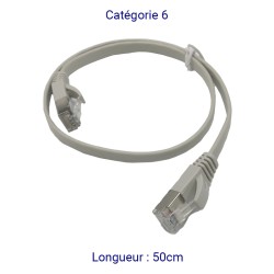 Cordons RJ45 plats Cat 6 FTP 50cm - OLTRIX CORD6PL50