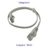 Cordons RJ45 plats Cat 6 FTP 50cm