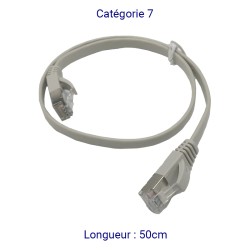 Cordons RJ45 plats Cat 7 FTP 50cm - OLTRIX CORD7PL50