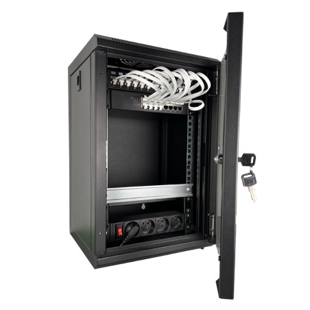 Coffret de communication 12 RJ45 Grade 3 TV avec cordons et switch