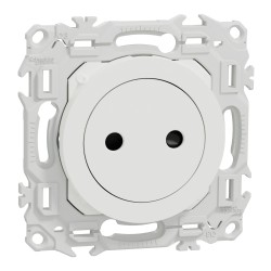 Odace Prise de courant 2P affleurante Blanc - S920033