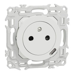 Odace Prise de courant + chargeur USB-C 18W - S920042