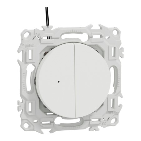 Odace Interrupteur ou poussoir lumineux double SCHNEIDER S920273