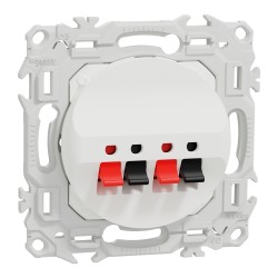 Odace Prise haut parleurs double 2 sorties - S920488