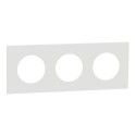Odace Plaque finition 3 postes Blanc Craie - S920706