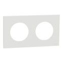 Odace Plaque finition 2 postes Blanc Craie - S920704