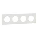Odace Plaque finition 4 postes Blanc Craie - S920708