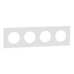 Odace Plaque finition 4 postes Blanc Craie - S920708
