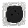 Odace prise affleurante bornes automatiques 2P+T Noir Onyx