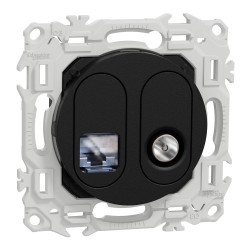 Odace Prise mixte TV + RJ45 Cat. 6STP - S940141
