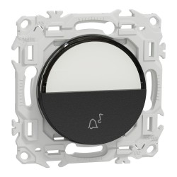 Odace Poussoir porte-étiquette symbole carillon Noir Onyx - S940246