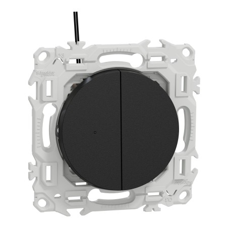 Odace Interrupteur ou poussoir lumineux double SCHNEIDER S940273