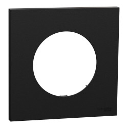 Odace Plaque finition 1 poste Noir Onyx - S940702