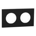 Odace Plaque finition 2 postes Noir Onyx - S940704