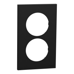 Odace Plaque finition 2 postes Noir Onyx - S940714