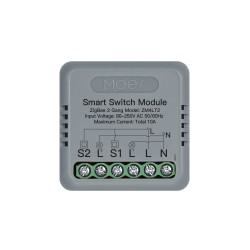 Micromodule ON/OFF ZigBee 3.0 2 canaux MOES ZM-104B-M-LT