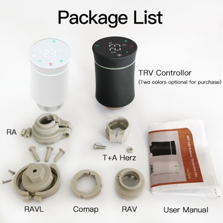 Tête thermostatique ZigBee ZTRV-BY-100WH