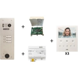 Kit vidéo préprogrammé 3 boutons 2Voice - URMET KV83/103