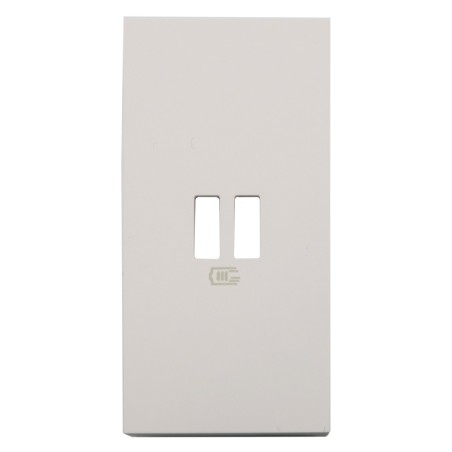 Enjoliveur chargeur USB Living Now 2 modules blanc