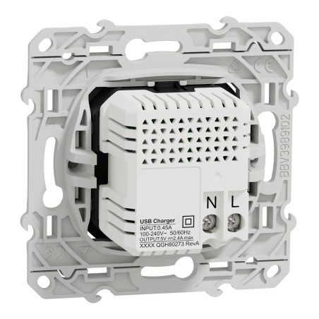 Odace Chargeur double USB SCHNEIDER