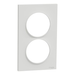Odace Plaque finition 2 postes Blanc - S520714