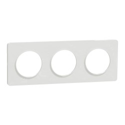 Odace Plaque finition touch 3 postes Blanc - S520806