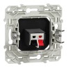 Odace Prise haut parleur Anthracite  SCHNEIDER