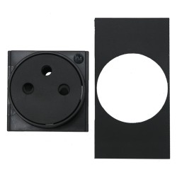 Enjoliveur prise de courant Living Now 2 mod. Noir BTKG55F