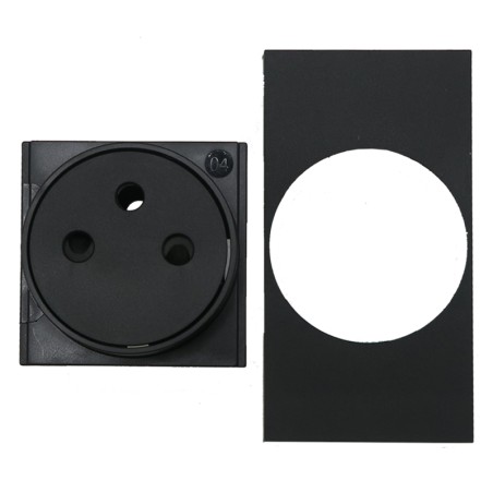 Enjoliveur prise de courant Living Now 2 mod. Noir