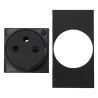 Enjoliveur prise de courant Living Now 2 mod. Noir