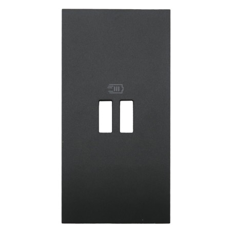 Enjoliveur chargeur USB Living Now 2 modules noir