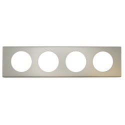 LEGRAND 069114 - Plaque 4 postes Nickel Velours Céliane