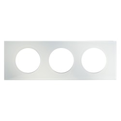 LEGRAND 069313 - Plaque Verre Kaolin 3 postes Céliane