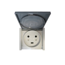 LEGRAND 055703 - Prise de courant encastré étanche 2P+T 20A IP44 Gris