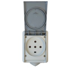 Prise de courant 3P+N+T 32A saillie étanche IP44 Gris - LEGRAND 055877