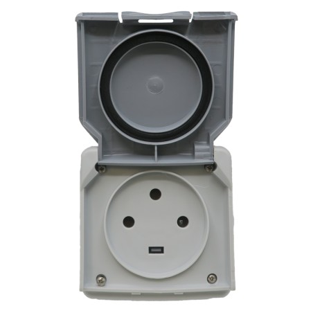 Prise de courant Plexo 20A 3P+T étanche complet IP55 saillie