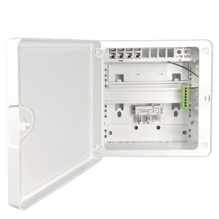 Coffret communication Grade 3TV 4 RJ45