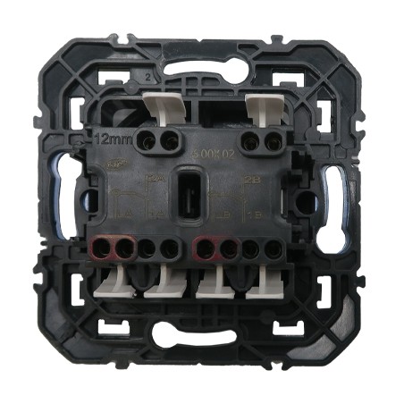 Dooxie Double interrupteur ou va-et-vient 10A Noir