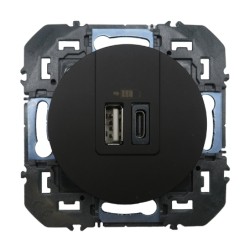 Dooxie Chargeur USB type A+C 15W Noir - 600549