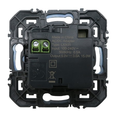 Dooxie Chargeur USB type A+C 15W Noir